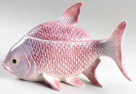 Fishes Figural Box & Lid