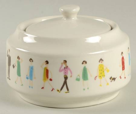 People Sugar Bowl & Lid