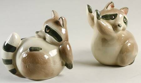 Raccoons China Bookend - Set of 2