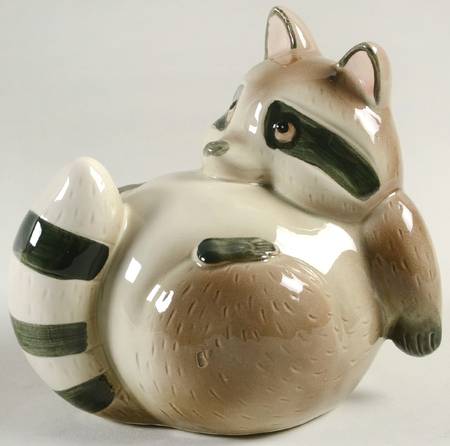 Raccoons Single China Bookend