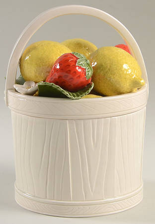 Lemon Strawberry Small Canister & Lid