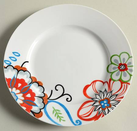 Mod Floral Salad Plate