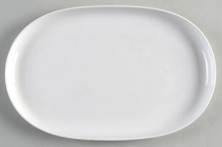 Nevaeh White (Bone) 10" Oval Tray