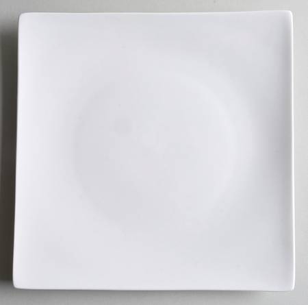 Nevaeh White (Bone) Square Luncheon Plate