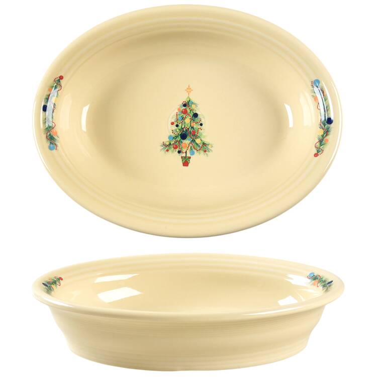 Fiesta Christmas Tree 10" Oval Vegetable Bowl