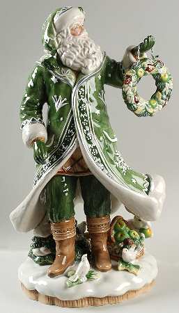 Winter Garden Santa Claus Figurine