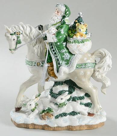 Winter Garden Santa Musical Figurine