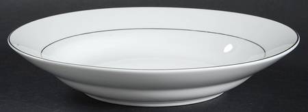 Classic Platinum Rim Soup Bowl
