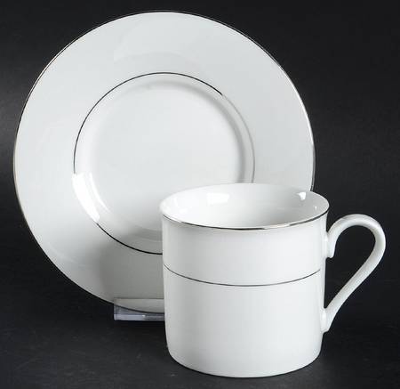 Classic Platinum Flat Cup & Saucer Set