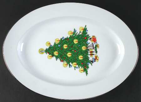 FFC2 (Platinum Trim) 14" Oval Serving Platter