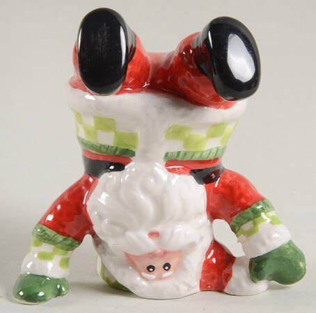 Holiday Cheer On Head Tumbling Santa Figurine