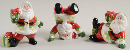 Holiday Cheer (Set of 3) Tumbling Santa Figurines