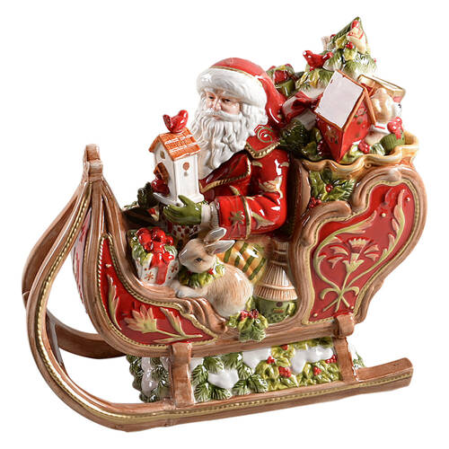 Damask Holiday Figural Cookie Jar & Lid