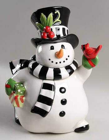 Frosty's Frolic Figural Cookie Jar & Lid