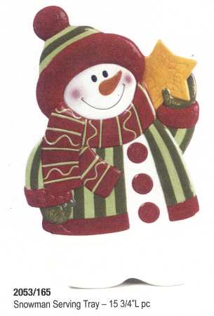 Holiday Folk Figural Serving Tray