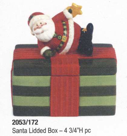 Holiday Folk Figural Covered Box