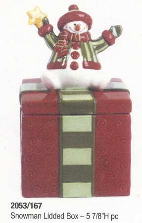 Holiday Folk Figural Covered Box