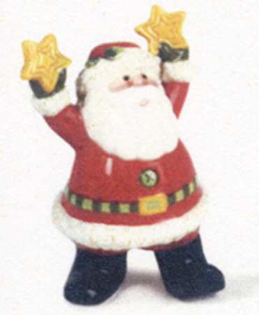 Holiday Folk Standing Tumbling Santa Figurine