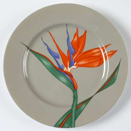 Bird of Paradise (Gray Background) by Fitz &amp; Floyd