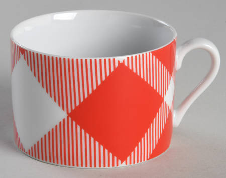 Red and White Plaid Flat Cup