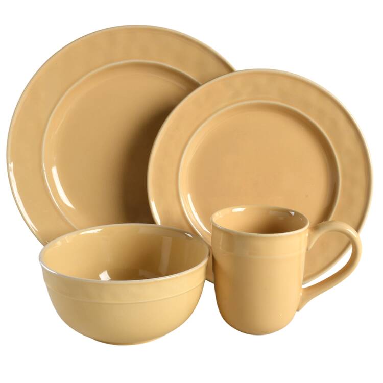 Fontina Yellow 4 Piece Place Setting