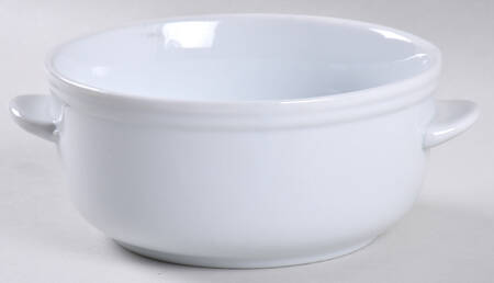 Everyday White (Porcelian) Individual Handled Soup Bowl