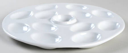 Everyday White (Porcelian) Deviled Egg Plate