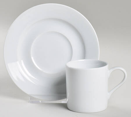 Everyday White (Porcelian) Flat Demitasse Cup & Saucer Set