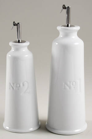 Everyday White (Porcelian) Vinegar and Oil Set with Stoppers