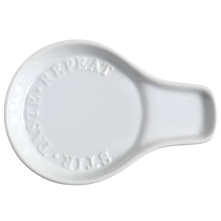 Everyday White (Porcelian) Spoon Rest/Holder (Holds 1 Spoon)