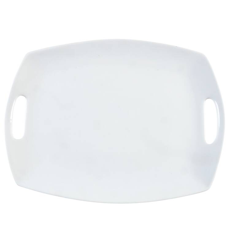 Everyday White (Porcelian) 14" Rectangular Handled Serving Platter