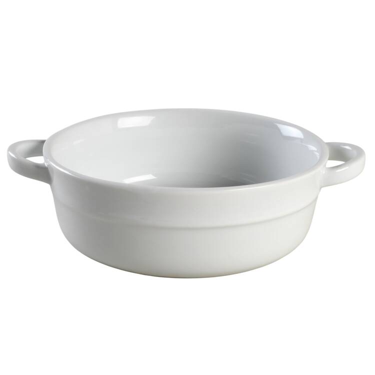Everyday White (Porcelian) Round Handled Bowl