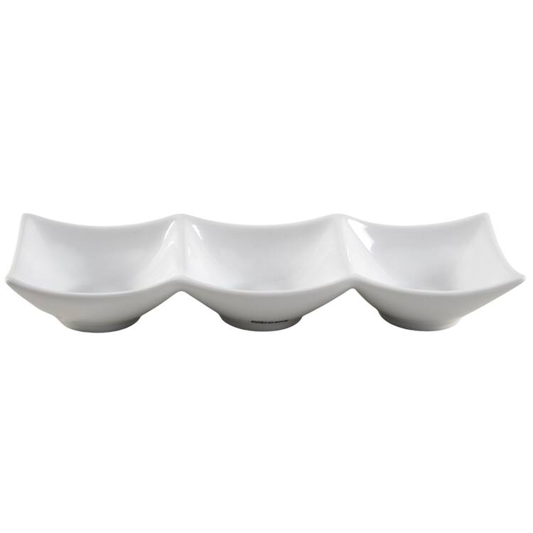 Everyday White (Porcelian) 3 Part Rectangular Divided Server