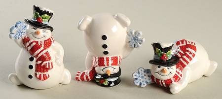 Snow Days (Set of 3) Tumbling Snowman Figurines