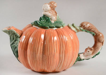 Halloween Pumpkin Teapot & Lid