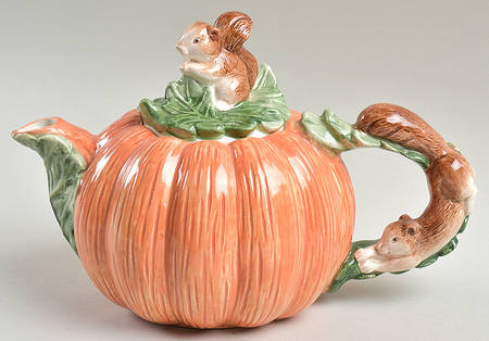 Halloween Pumpkin Teapot & Lid