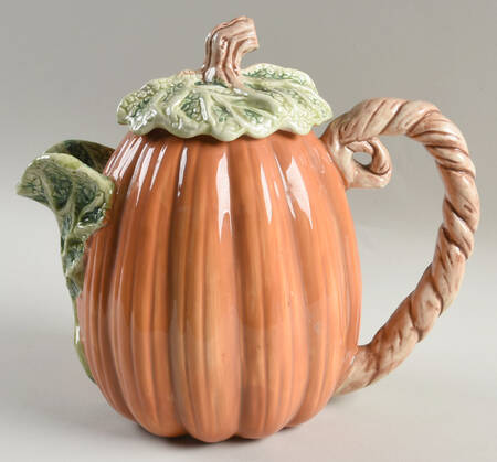 Halloween Pumpkin Teapot & Lid
