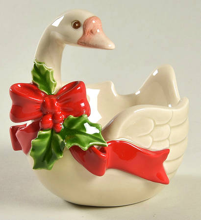Bows and Holly Votive Candleholder