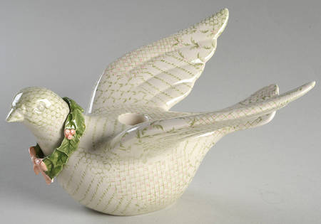 Bows and Holly Candleholder