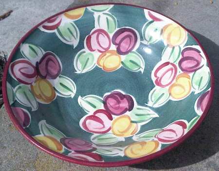 FIO6 Teal Rim Soup Bowl