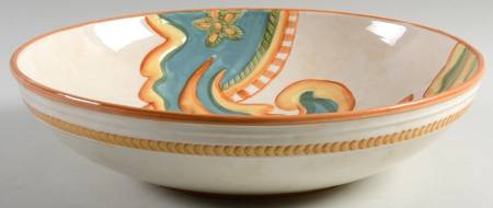 Carissa Paisley 12" Large Salad Serving Bowl