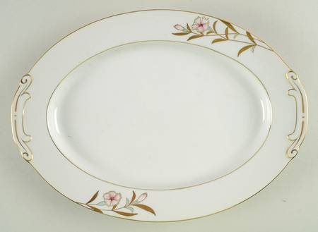 Flora (Rim Shape) 12" Oval Serving Platter