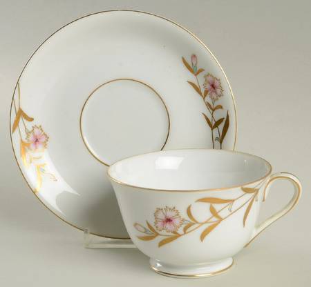 Flora (Rim Shape) Footed Cup & Saucer Set