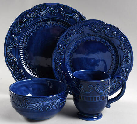 Ricamo Blue 4 Piece Place Setting by Fitz & Floyd
