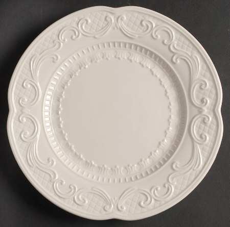 Ricamo White Salad Plate