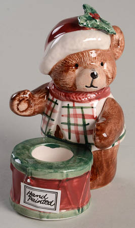 Plaid Teddy Small Candlestick