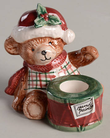 Plaid Teddy 3" Candlestick