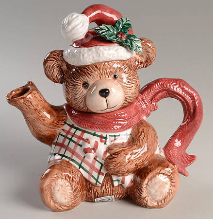 Plaid Teddy Small Teapot & Lid