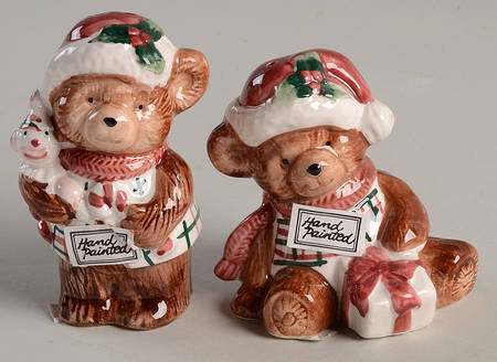 Plaid Teddy Salt & Pepper Set