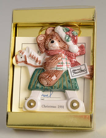 Plaid Teddy Ornament